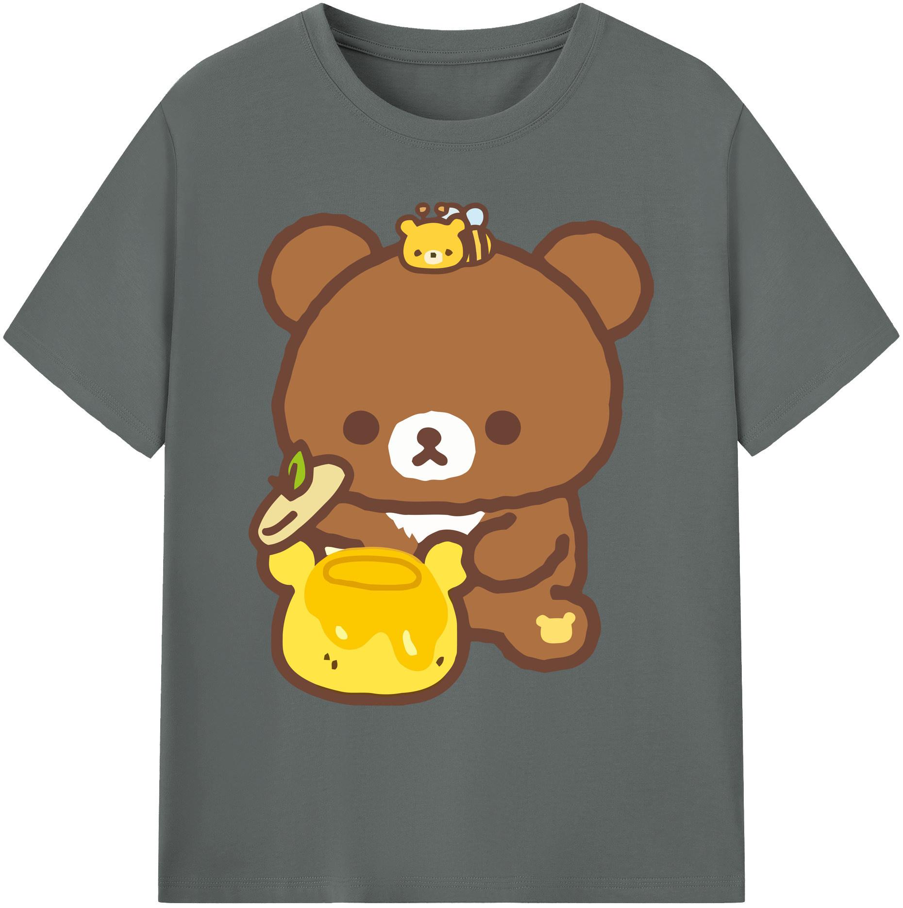 （画像用） リラックマ リラックマ キイロイトリ Rilakkuma Korilakkuma Kiiroitori 綿100％ メンズ半袖Tシャツ｜肌触りやわらか＆通気性